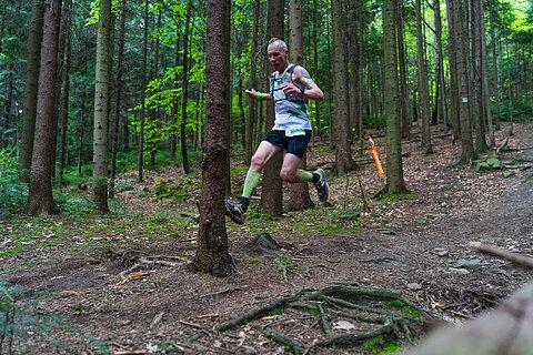 Konrad během Garmin Ultra Race Myślenice 2023