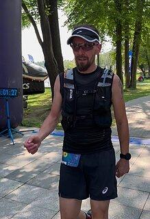 Łukasz během XRun - Wyspowy Trail 2023
