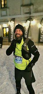 Grzegorz během Zimowy Półmaraton Gór Stołowych 2024