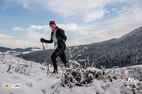Katarzyna během Winter Trail Małopolska 2024