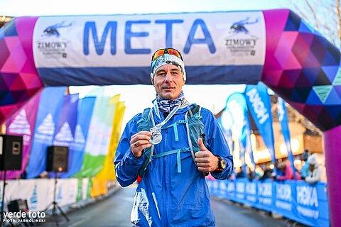 Damian během Zimowy Ultramaraton Karkonoski 2025