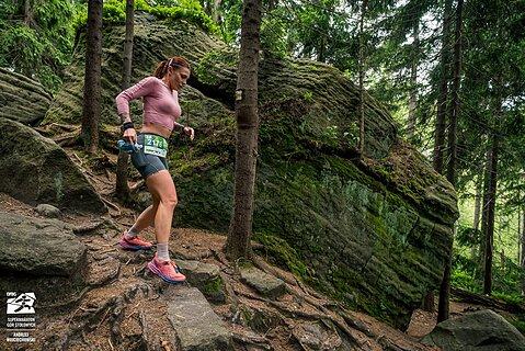 Katarzyna během Supermaraton Gór Stołowych 2025