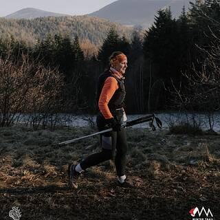 Katarzyna během Winter Trail Małopolska 2025