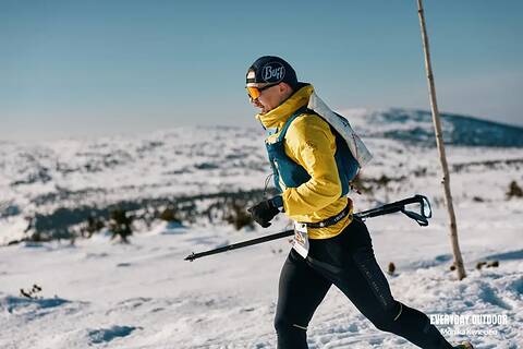 Przemysław během Zimowy Ultramaraton Karkonoski 2026